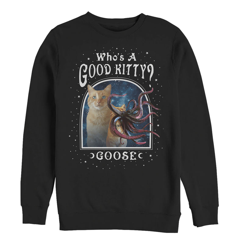 Men's Marvel Captain Marvel Good Goose Cat Sweatshirt