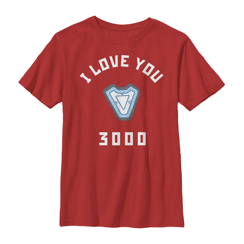 Boy's Marvel I Love You 3000 Iron Man Reactor T-Shirt