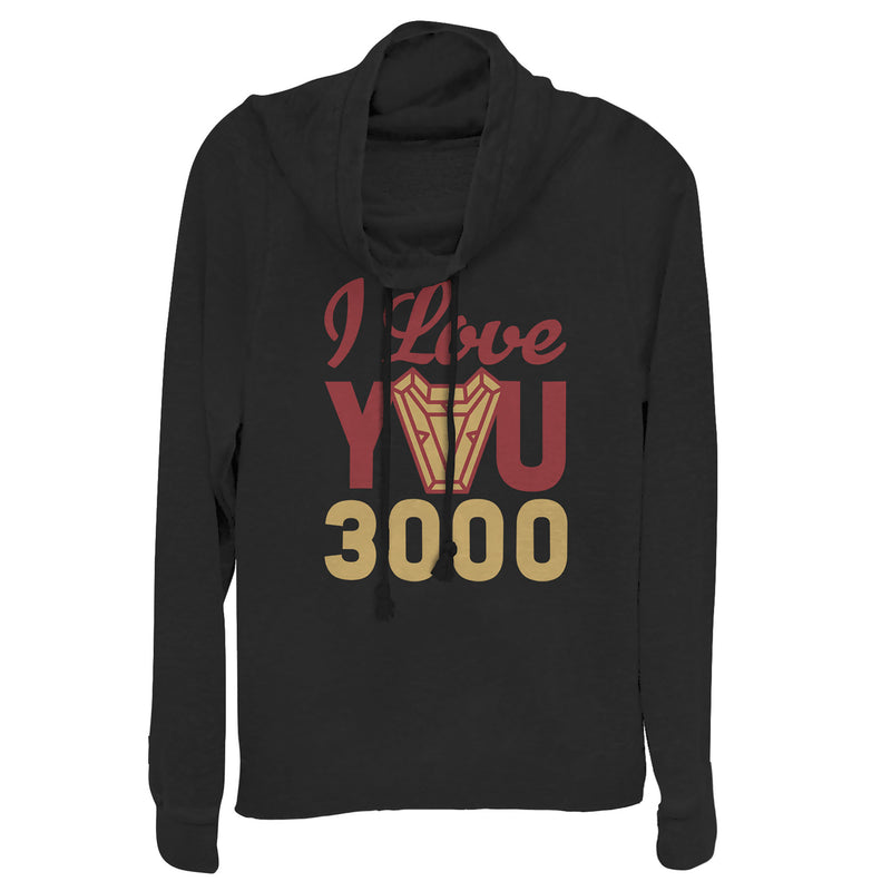 Junior's Marvel Iron Man Arc Heart 3000 Cowl Neck Sweatshirt