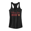 Junior's Marvel Iron Man Love 3000 Forever Racerback Tank Top