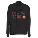 Junior's Marvel Iron Man Love 3000 Forever Cowl Neck Sweatshirt