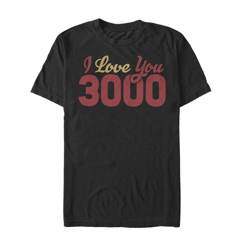 Men's Marvel Iron Man Love 3000 Script T-Shirt