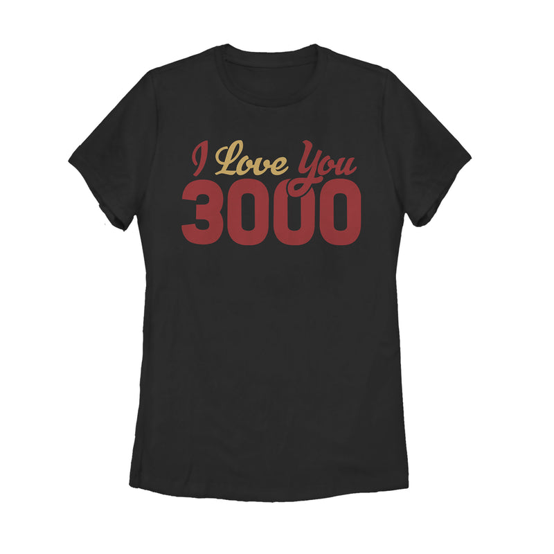 Women's Marvel Iron Man Love 3000 Script T-Shirt