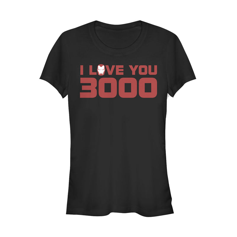 Junior's Marvel Love You 3000 Stark Helmet T-Shirt