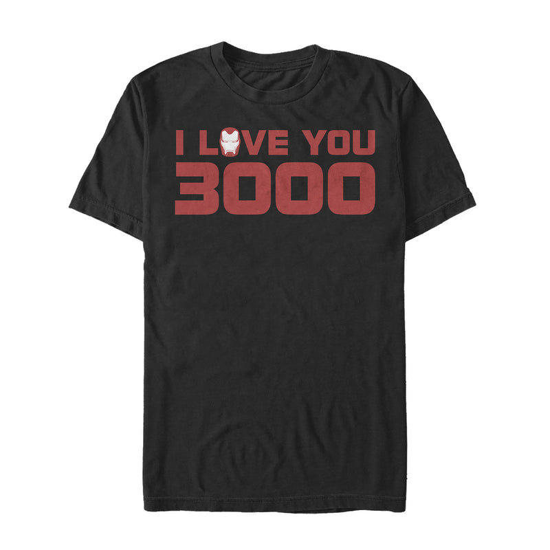 Men's Marvel Love You 3000 Stark Helmet T-Shirt