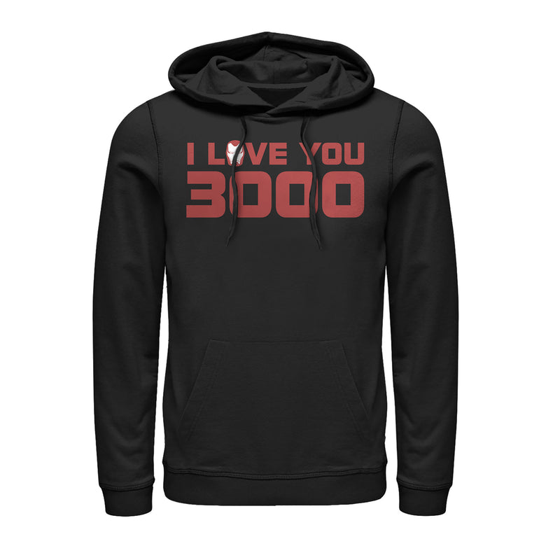 Men's Marvel Love You 3000 Stark Helmet Pull Over Hoodie