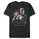 Men's Marvel Avengers: Endgame Glowing Stones Logo Overlay Portrait T-Shirt