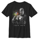 Boy's Marvel Avengers: Endgame Glowing Stones Logo Overlay Portrait T-Shirt