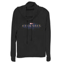 Junior's Marvel Eternals Movie Logo Cowl Neck Sweatshirt