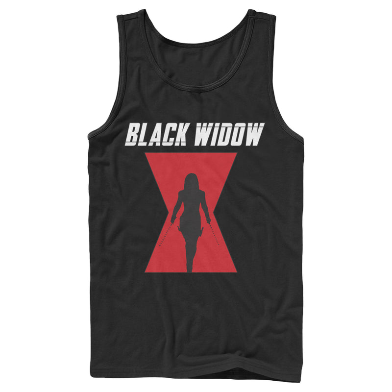 Men's Marvel Black Widow Hourglass Silhouette Tank Top