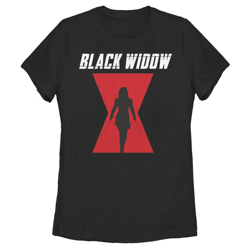 Women's Marvel Black Widow Hourglass Silhouette T-Shirt