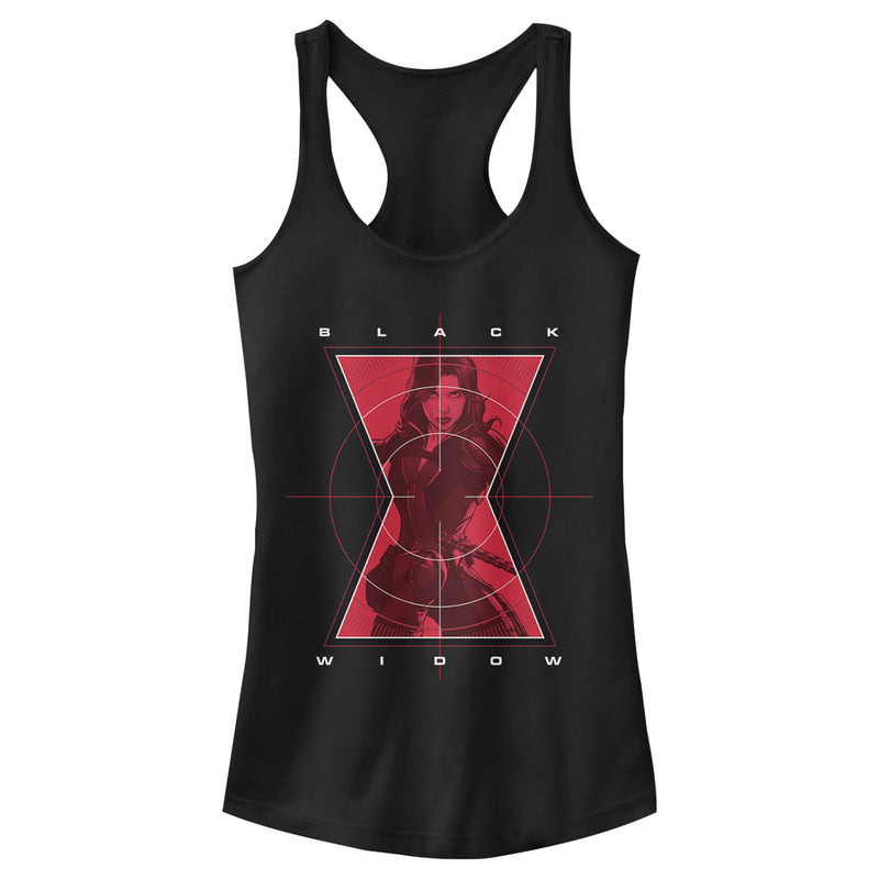 Junior's Marvel Black Widow Hero Target Racerback Tank Top