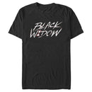 Men's Marvel Black Widow Chalk Logo T-Shirt