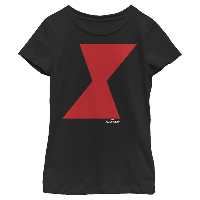 Girl's Marvel Black Widow Bold Hourglass T-Shirt