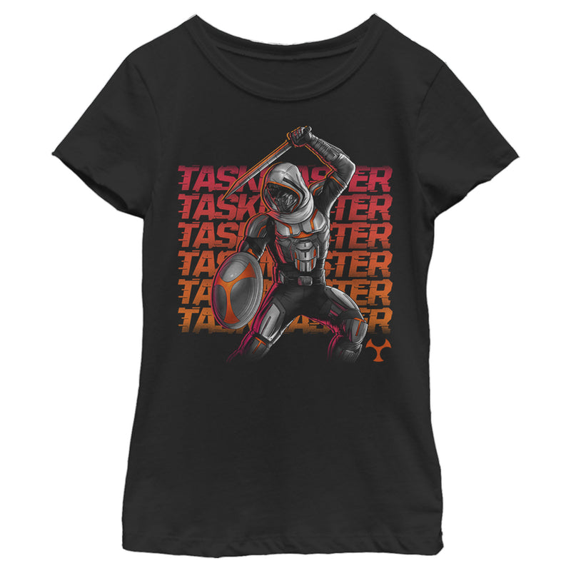 Girl's Marvel Black Widow Taskmaster Battle T-Shirt