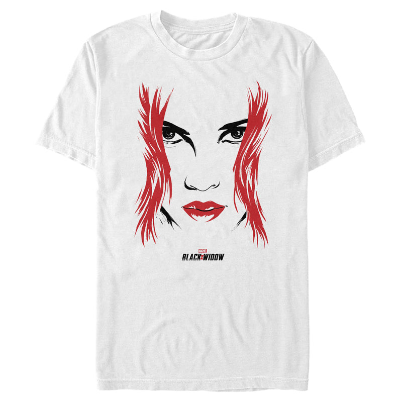 Men's Marvel Black Widow Painted 80's Face T-Shirt