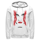 Men's Marvel Black Widow Painted 80's Face Pull Over Hoodie