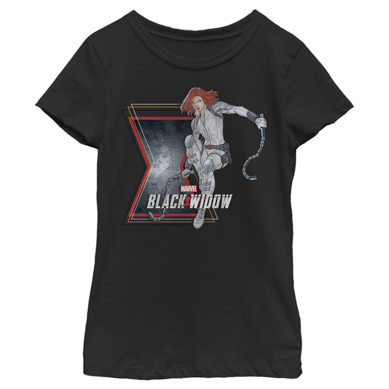 Girl's Marvel Black Widow Vintage Pose T-Shirt