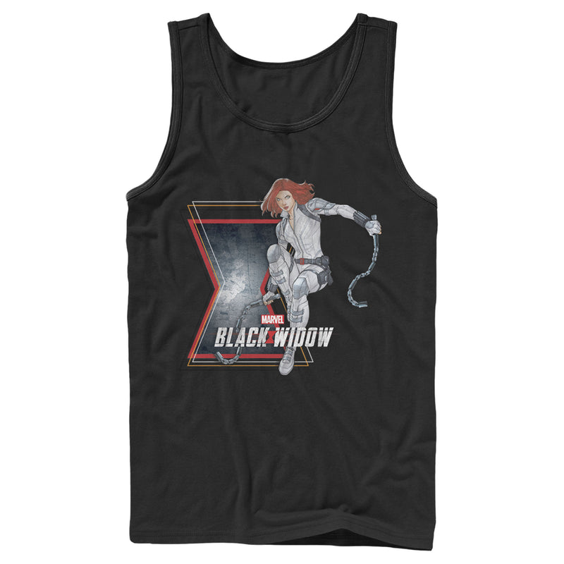 Men's Marvel Black Widow Vintage Pose Tank Top