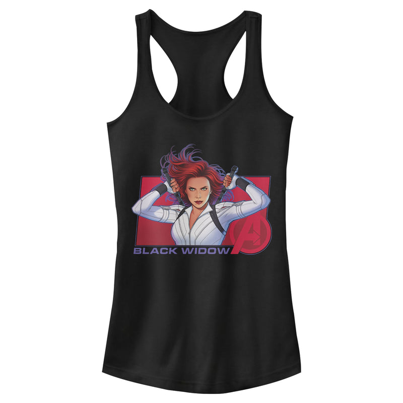 Junior's Marvel Black Widow Avenger Hero Racerback Tank Top