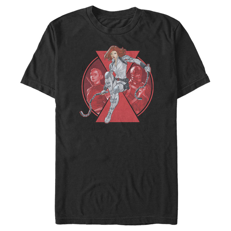 Men's Marvel Black Widow Family Circle T-Shirt