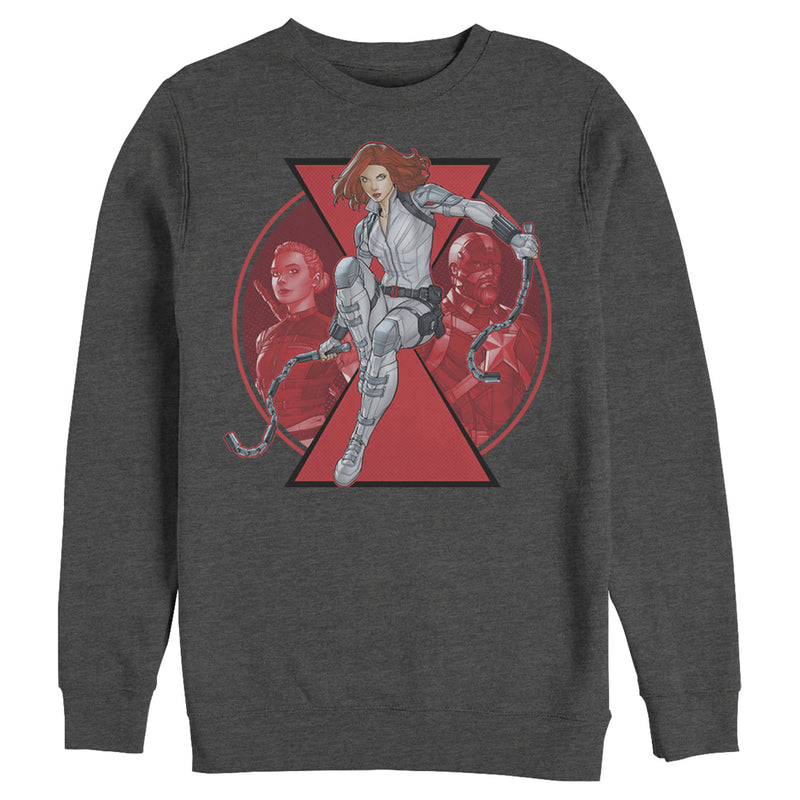 Men's Marvel Black Widow Family Circle Sweatshirt