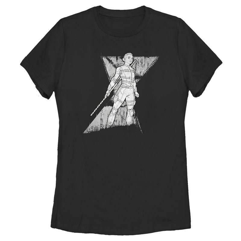 Women's Marvel Black Widow Yelena Grunge T-Shirt