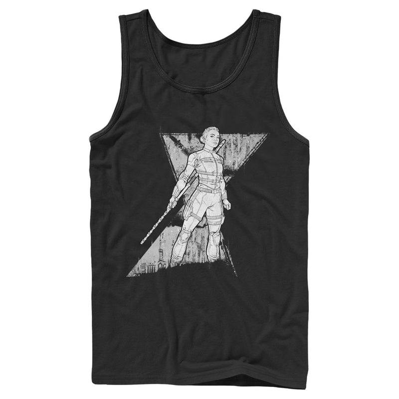 Men's Marvel Black Widow Yelena Grunge Tank Top