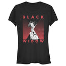 Junior's Marvel Black Widow Gradient Pose T-Shirt