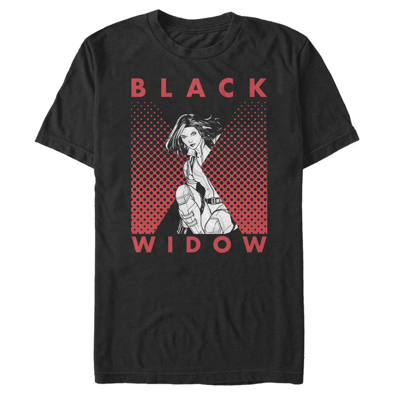 Men's Marvel Black Widow Gradient Pose T-Shirt