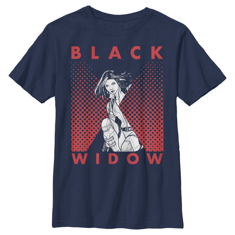 Boy's Marvel Black Widow Gradient Pose T-Shirt