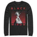 Men's Marvel Black Widow Gradient Pose Long Sleeve Shirt