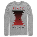 Men's Marvel Black Widow Gradient Logo Long Sleeve Shirt