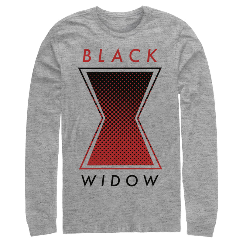Men's Marvel Black Widow Gradient Logo Long Sleeve Shirt