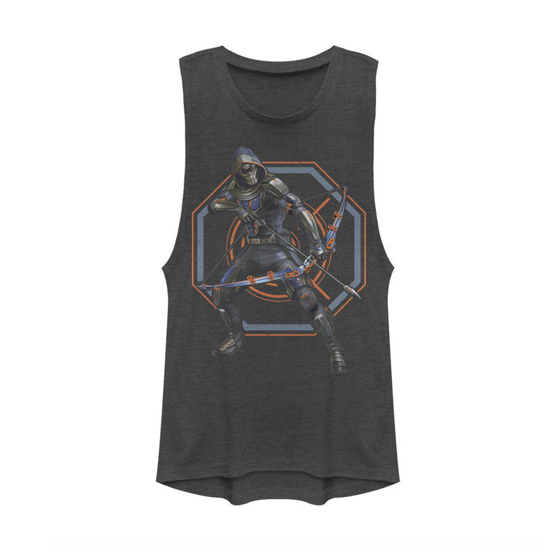 Junior's Marvel Black Widow Taskmaster Target Festival Muscle Tee