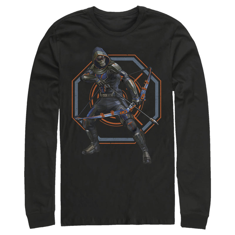 Men's Marvel Black Widow Taskmaster Target Long Sleeve Shirt