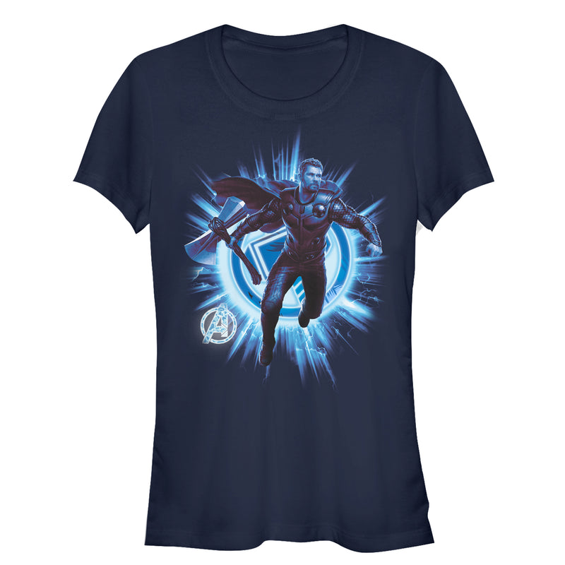 Junior's Marvel Avengers: Endgame Thor Star Logo T-Shirt
