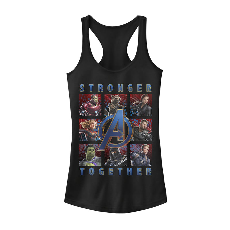 Junior's Marvel Avengers: Endgame Stronger Together Racerback Tank Top