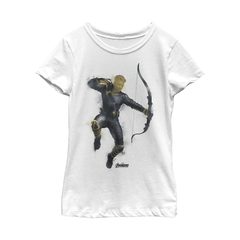 Girl's Marvel Avengers: Endgame Hawkeye Spray Paint T-Shirt