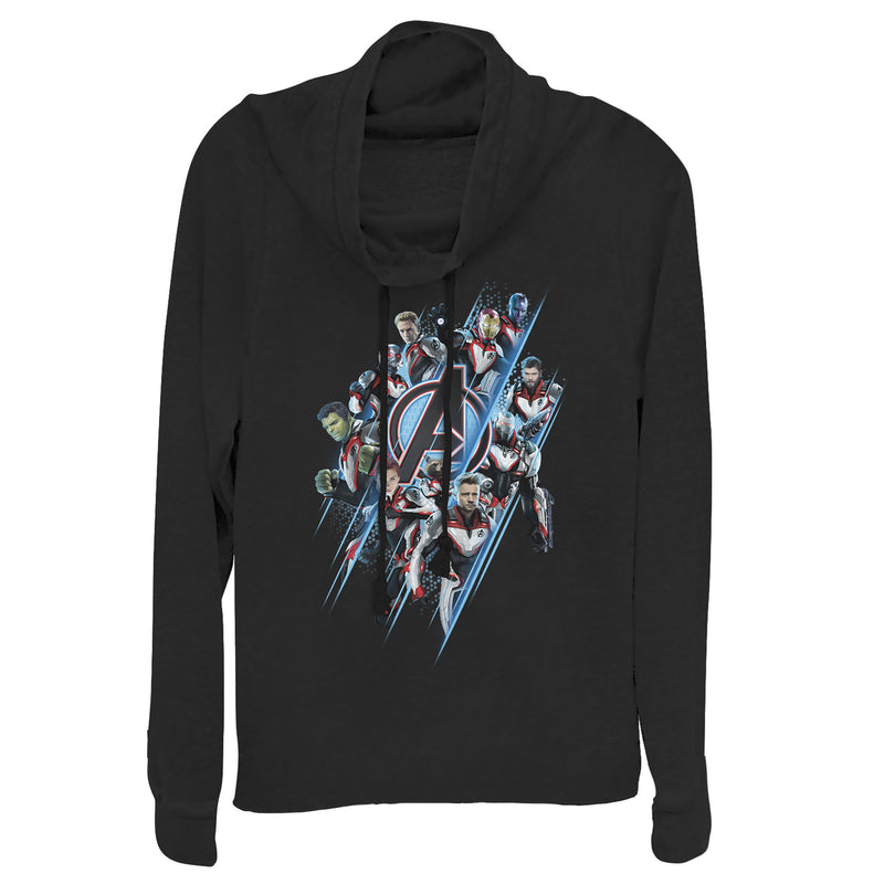 Junior's Marvel Avengers: Endgame Quantum Ready Streak Cowl Neck Sweatshirt