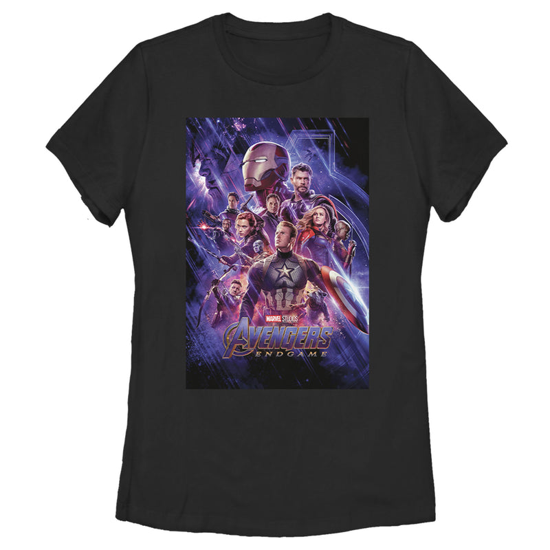 Women's Marvel Studios Avengers Endgame Space Group Shot Poster T-Shirt
