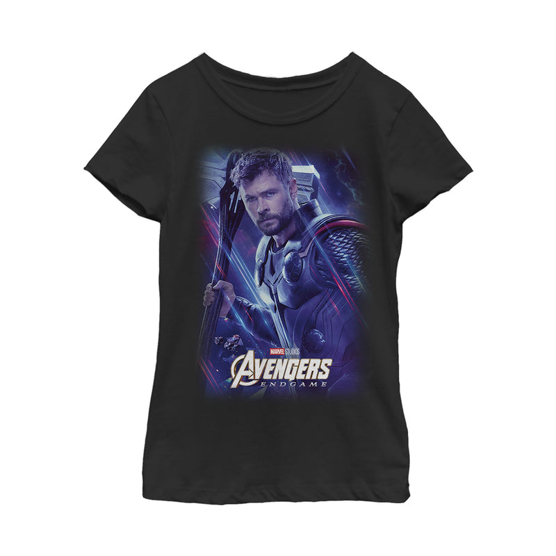 Girl's Marvel Avengers: Endgame Thor Streaks T-Shirt