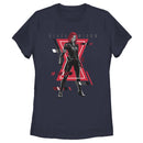 Women's Marvel Black Widow Hourglass Glitch T-Shirt