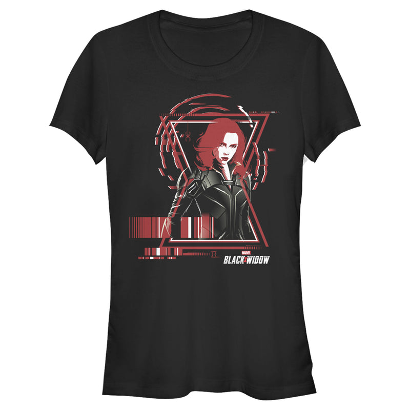 Junior's Marvel Black Widow Stealth Barcode T-Shirt