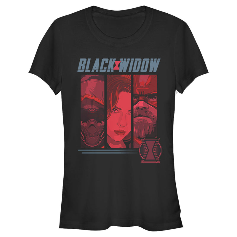 Junior's Marvel Black Widow Character Panel T-Shirt