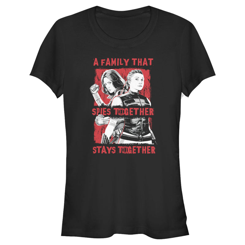 Junior's Marvel Black Widow Spy Family T-Shirt