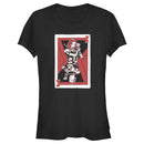 Junior's Marvel Black Widow Sister Playing Card T-Shirt