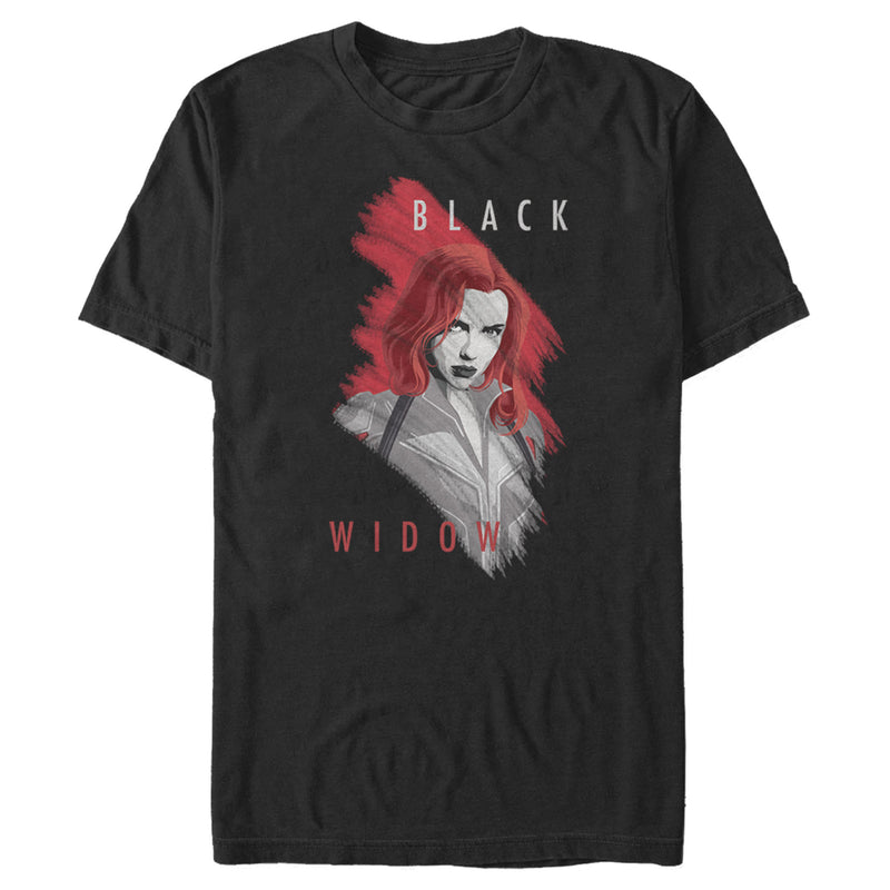 Men's Marvel Black Widow Smudge Portrait T-Shirt