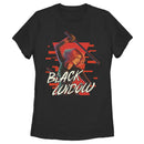 Women's Marvel Black Widow Streaked Hourglass T-Shirt