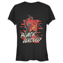 Junior's Marvel Black Widow Streaked Hourglass T-Shirt